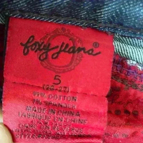 FOXY MINI JEANS SKIRT  Y2K SIZE 5 - Picture 3 of 6